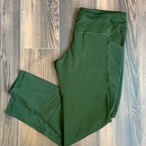 Old Navy Army Green Mesh Athletic Leggings